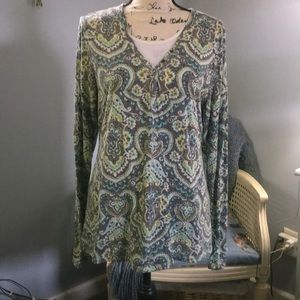 Athleta lightweight long sleeve Henley, sz XL